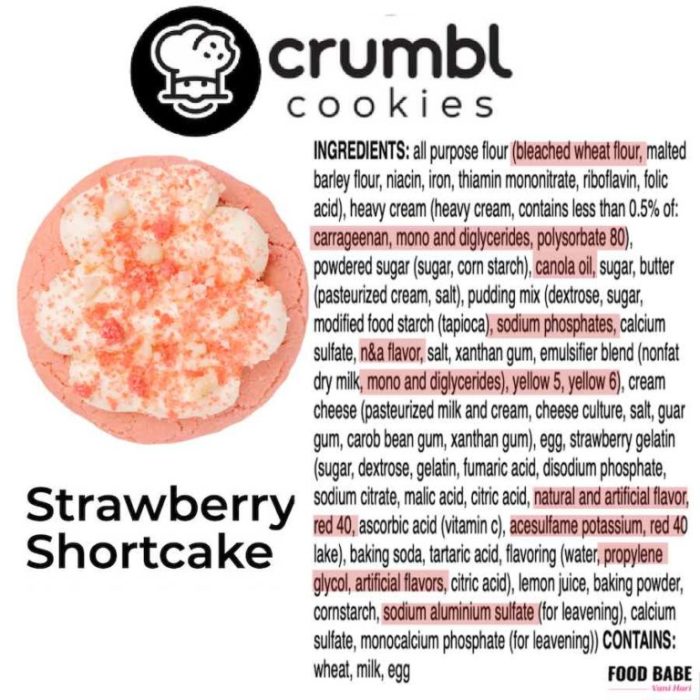 Crumbl cookie nutrition facts