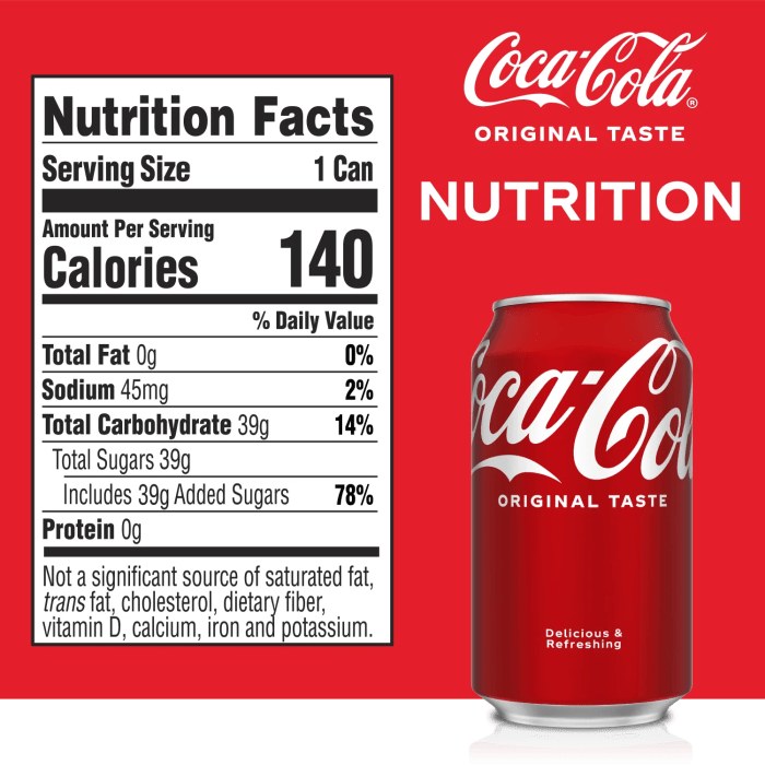 12 oz coke nutrition facts